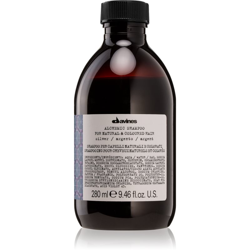Davines Alchemic Shampoo Silver shampoing nourrissant pour souligner la couleur de cheveux 280 ml female