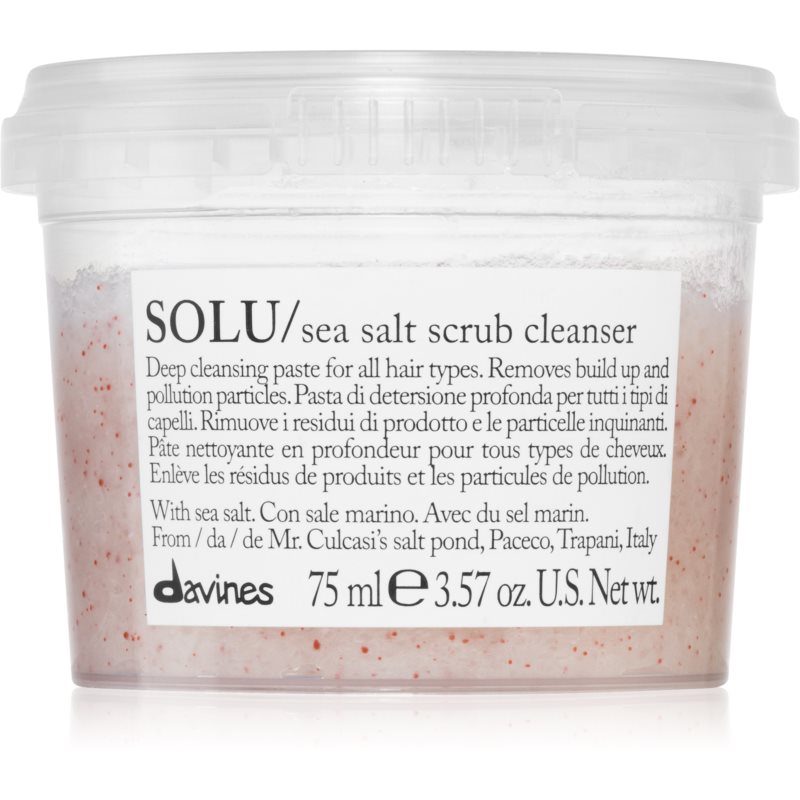 Davines Essential Haircare SOLU Sea Salt Scrub Cleanser очищуючий пілінг  для всіх типів волосся 75 мл