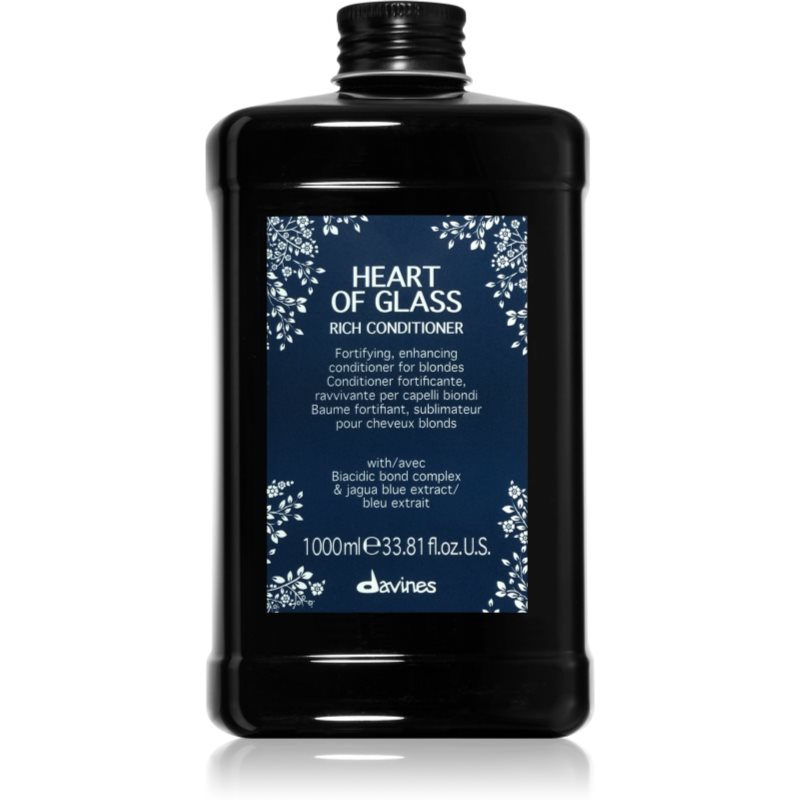 Davines Heart Of Glass Rich Conditioner Strengthening Conditioner For Blonde Hair 1000 Ml