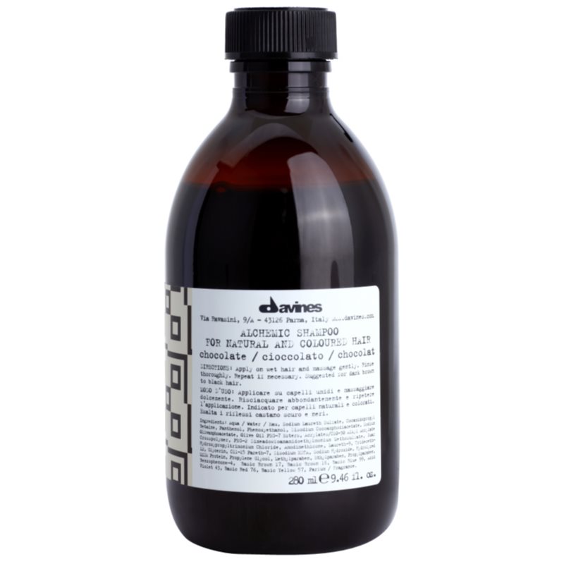 Davines Alchemic Shampoo Chocolate šampūnas plaukų spalvai paryškinti 280 ml