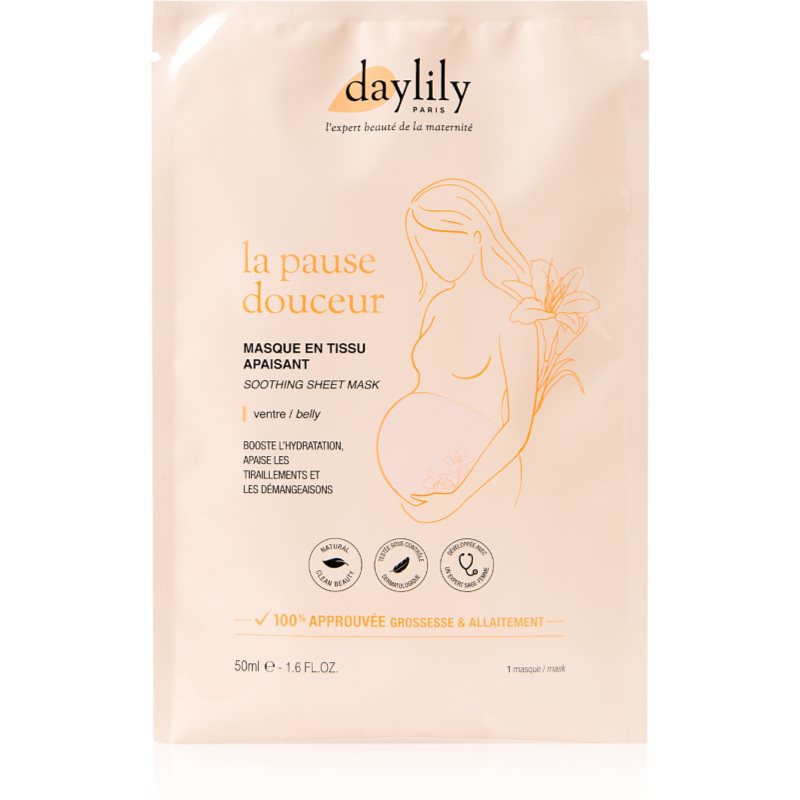 Daylily Mask In Sooting Fabric tekstilinė veido kaukė nėštumui 50 ml