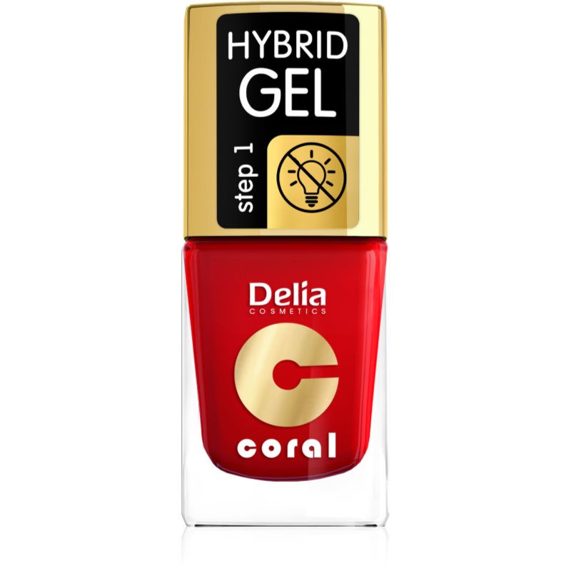 Delia Cosmetics Coral Nail Enamel Hybrid Gel гелевий лак для нігтів відтінок 01 11 мл