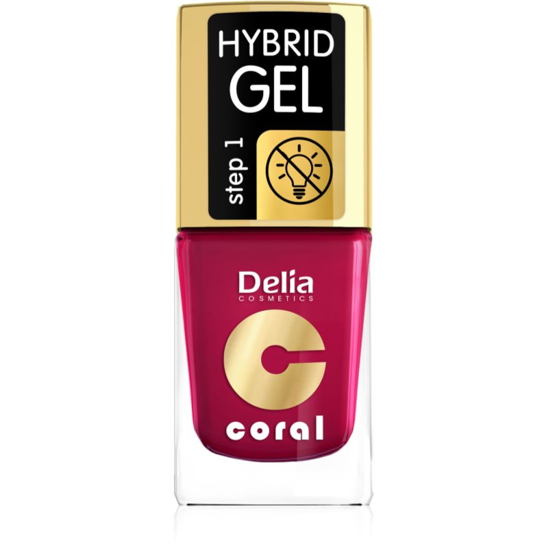 Zdjęcia - Lakier do paznokci Delia Cosmetics Coral Nail Enamel Hybrid Gel lakier hybrydowy do paznokci 