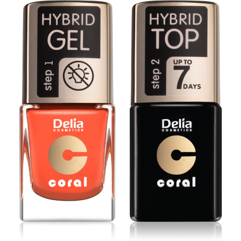 

Delia Cosmetics Coral Nail Enamel Hybrid Gel косметичний набір для жінок