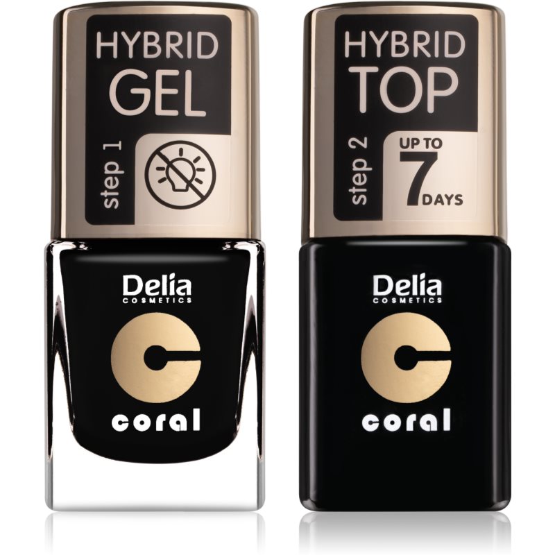Delia Cosmetics Coral Nail Enamel Hybrid Gel Set odstín 26 für Damen