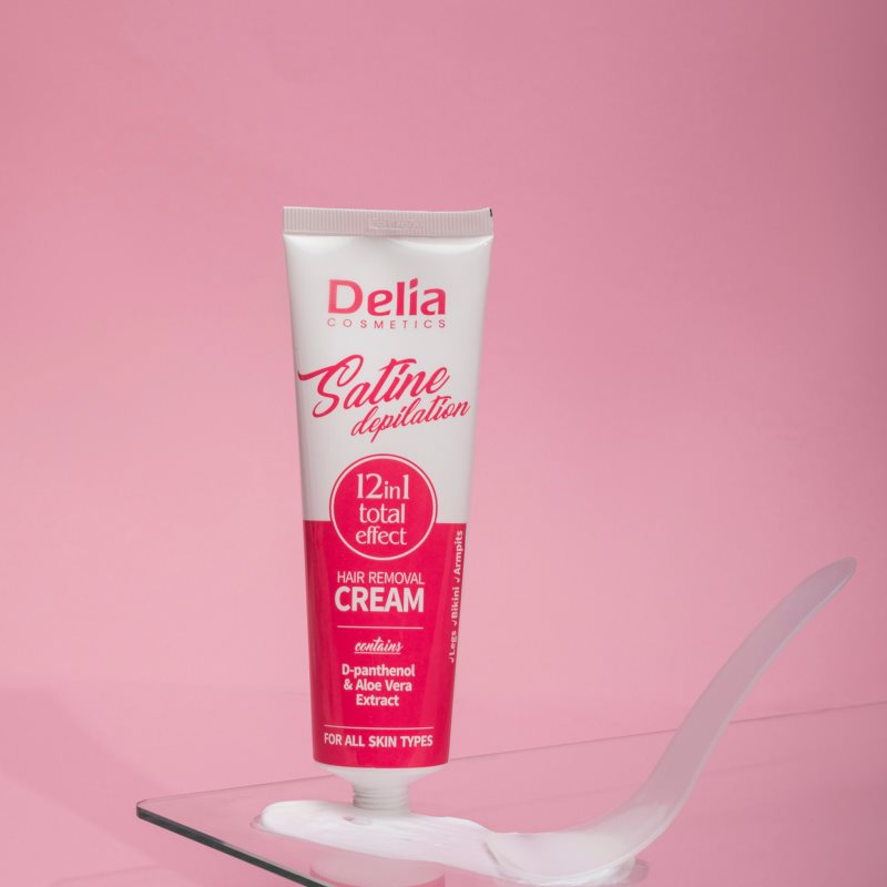  Delia Cosmetics Satine Depilation 12in1 Total Effect Hair Removal Cream For All Types Of Skin 100 Ml 