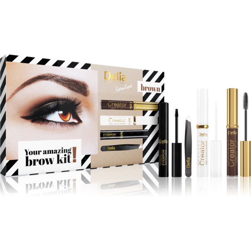 

Delia Cosmetics Eyebrow Expert Brown подарунковий набір (та брів)