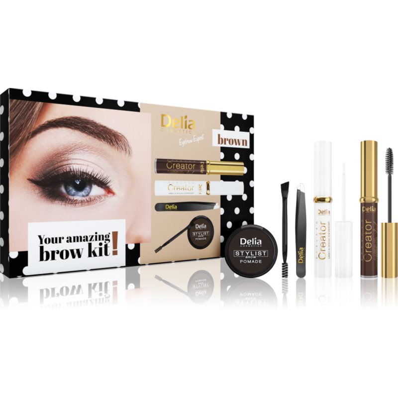 

Delia Cosmetics Eyebrow Expert Brown подарунковий набір (та брів)