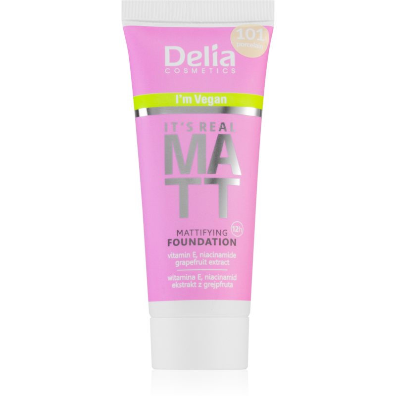 Delia Cosmetics It's Real Matt Mattifying Foundation Shade 105 Honey 30 Ml
