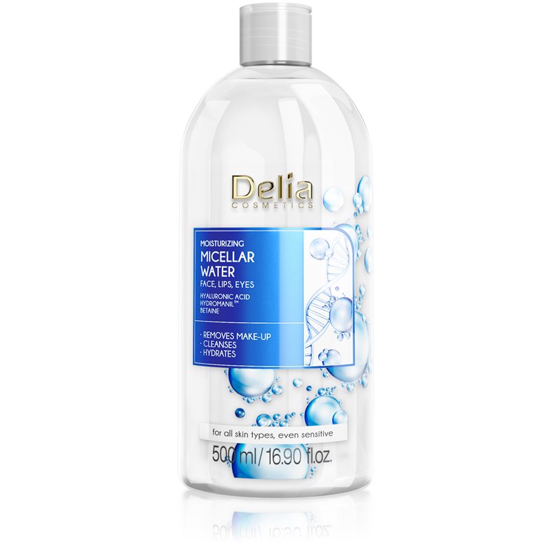 Delia Cosmetics Micellar Water Hyaluronic Acid зволожуюча міцелярна вода 500 мл