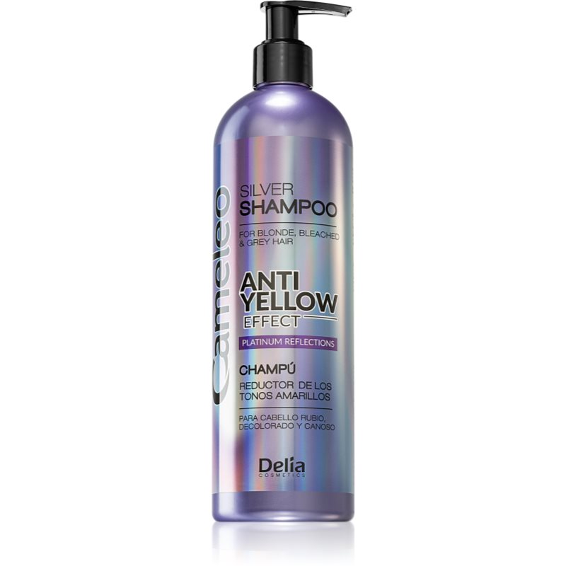 Delia Cosmetics Cameleo Anti-Yellow Effect Shampoo For Neutralising Brassy Tones For Blonde And Grey Hair 500 Ml