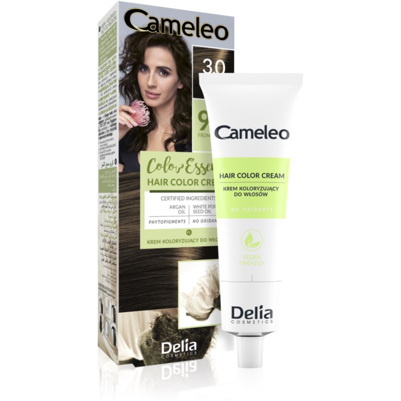 Delia Cosmetics Cameleo Color Essence hair colour in a tube shade 3.0 Dark Brown 75 g
