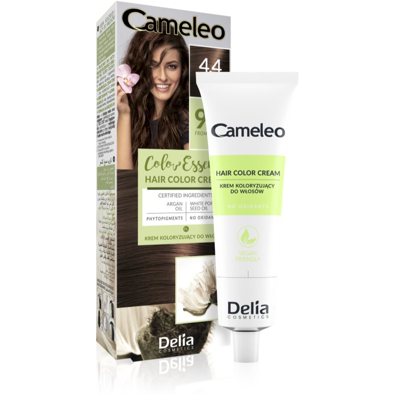 Delia Cosmetics Cameleo Color Essence hair colour in a tube shade 4.4 Spicy Brown 75 g
