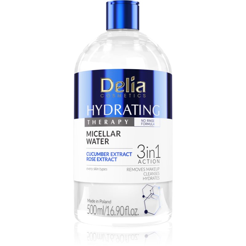 Delia Cosmetics Hydrating Therapy micelárna voda 3v1 500 ml