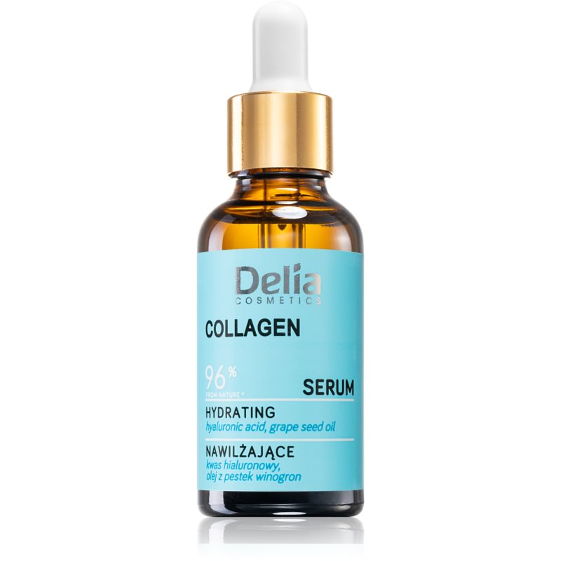 Delia Cosmetics Collagen зволожуюча сироватка для шкіри обличчя, шиї та декольте 30 мл