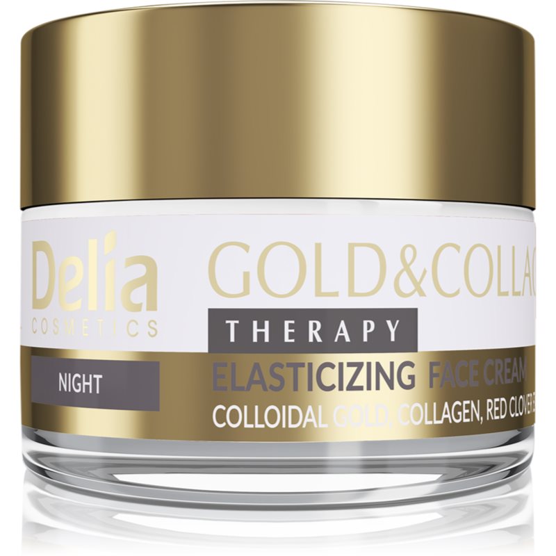 Zdjęcia - Kremy i toniki Delia Cosmetics Gold & Collagen Therapy krem na noc zwiększa sprężystość s 