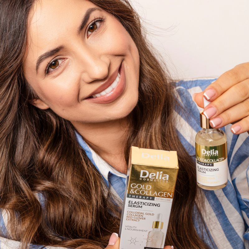 Delia Cosmetics Gold & Collagen Therapy sérum zvyšující elasticitu pokožky 30 ml (obrázek 3)