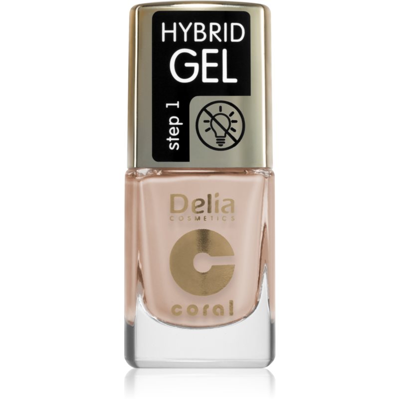 Delia Cosmetics Coral Hybrid Gel gel nail polish without UV/LED sealing shade 112 11 ml
