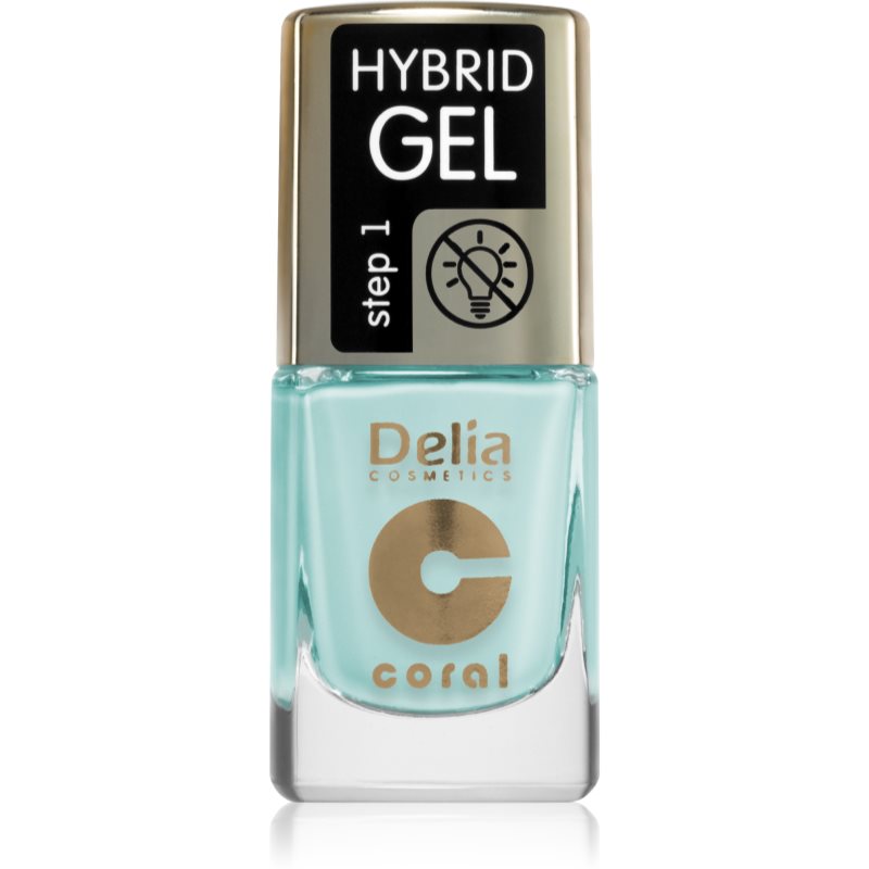 Delia Cosmetics Coral Hybrid Gel gel nail polish without UV/LED sealing shade 114 11 ml
