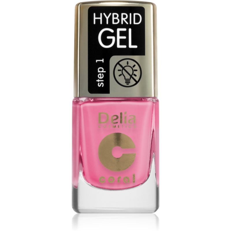 Delia Cosmetics Coral Hybrid Gel gel nail polish without UV/LED sealing shade 117 11 ml
