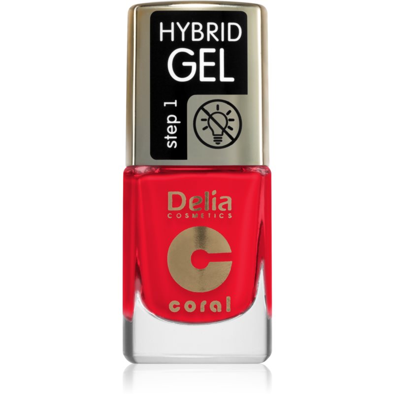 Delia Cosmetics Coral Hybrid Gel gel nail polish without UV/LED sealing shade 119 11 ml
