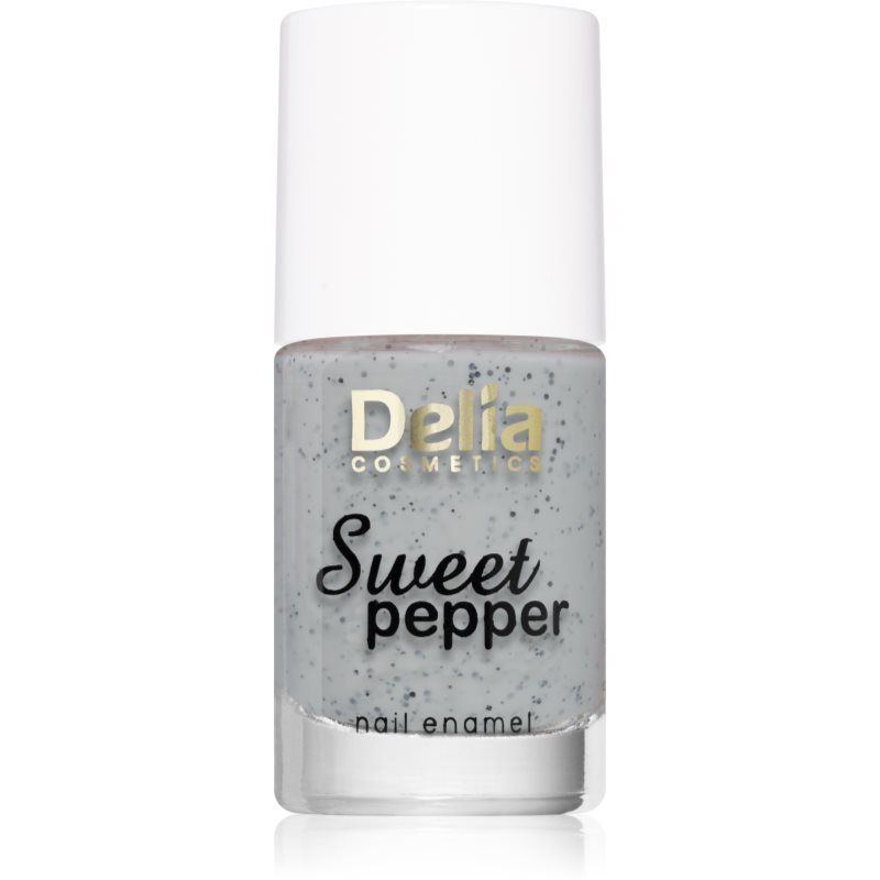 Delia Cosmetics Sweet Pepper Black Particles nail polish shade 01 Cloudy 11 ml
