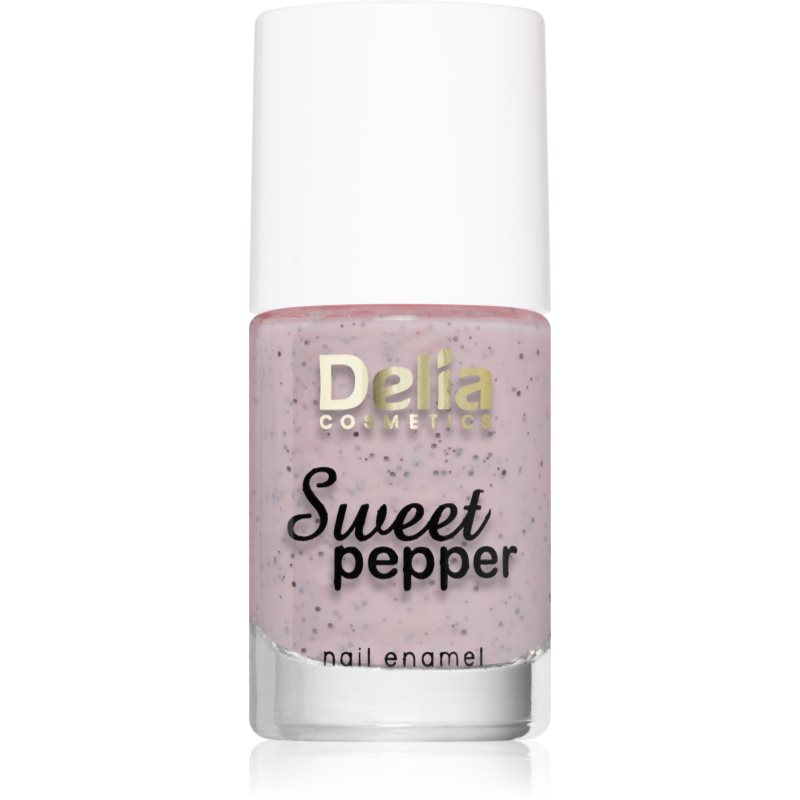 Delia Cosmetics Sweet Pepper Black Particles nail polish shade 03 Capri 11 ml
