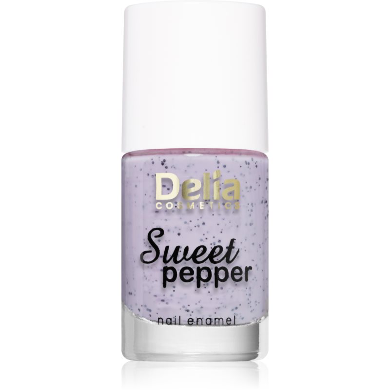 Delia Cosmetics Sweet Pepper Black Particles nail polish shade 04 Lavender 11 ml
