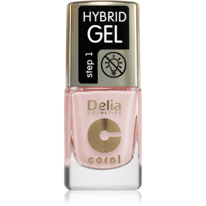 Delia Cosmetics Coral Hybrid Gel gel nail polish without UV/LED sealing shade 120 11 ml
