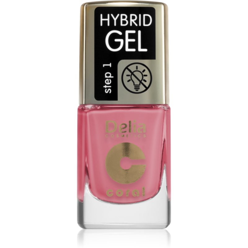 Delia Cosmetics Coral Hybrid Gel gel nail polish without UV/LED sealing shade 121 11 ml
