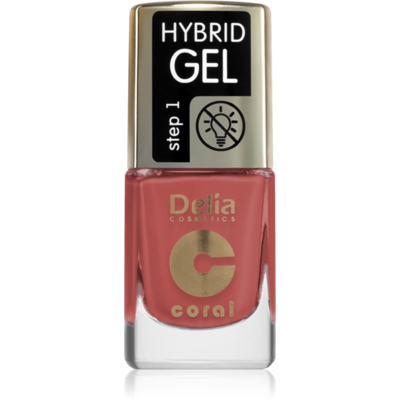 Delia Cosmetics Coral Hybrid Gel gel nail polish without UV/LED sealing shade 122 11 ml
