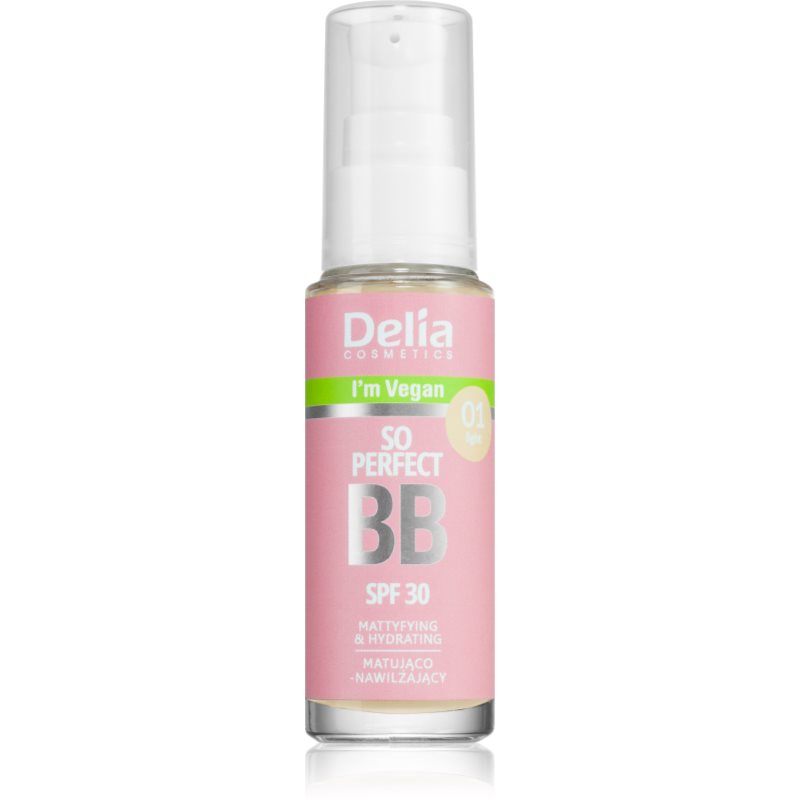 Delia Cosmetics BB So Perfect mattifying BB cream with moisturising effect shade 01 Light 30 ml
