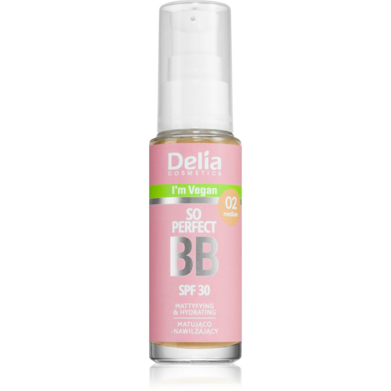 Delia Cosmetics BB So Perfect mattifying BB cream with moisturising effect shade 02 Medium 30 ml
