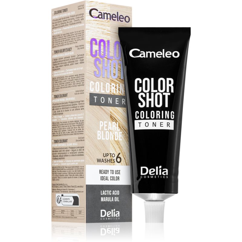 Delia Cosmetics Cameleo Color Shot barevný toner na vlasy odstín PEARL BLONDE 60 ml