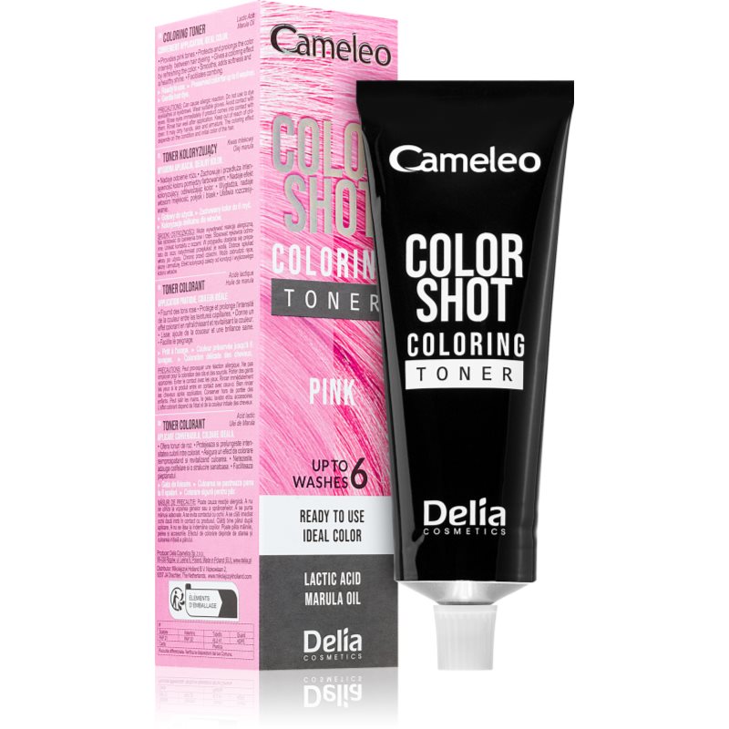 Delia Cosmetics Cameleo Color Shot barevný toner na vlasy odstín PINK 60 ml