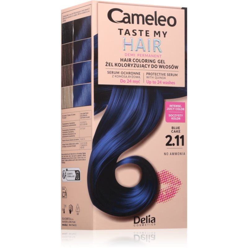 Delia Cosmetics Cameleo Taste My Hair semi-permanentna farba do włosów odcień 2.11 Blue Cake 1 szt.