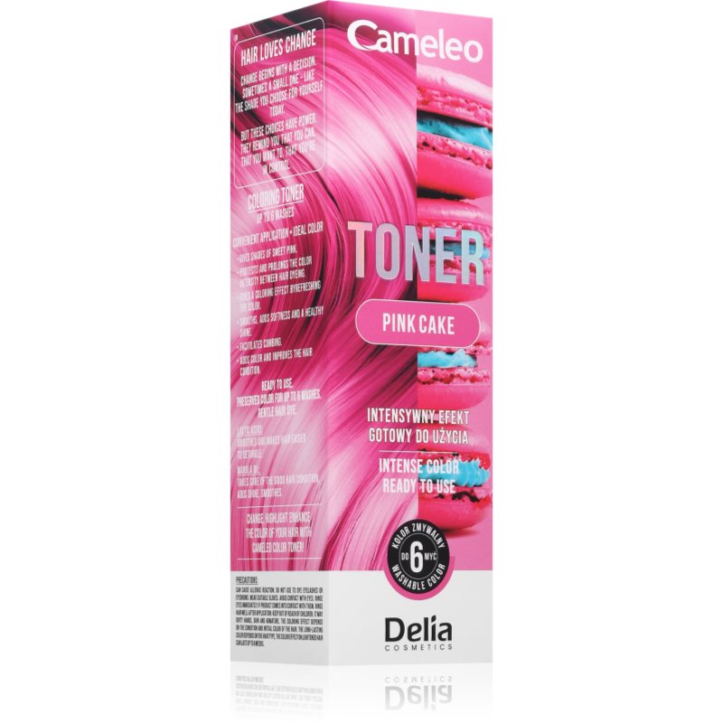 Delia Cosmetics Mujer Cameleo Toner Tóner De Color Para Cabello Tono Pink Cake 75 Ml