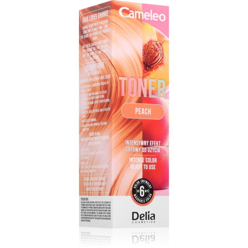 Delia Cosmetics Mujer Cameleo Toner Tóner De Color Para Cabello Tono Peach 75 Ml