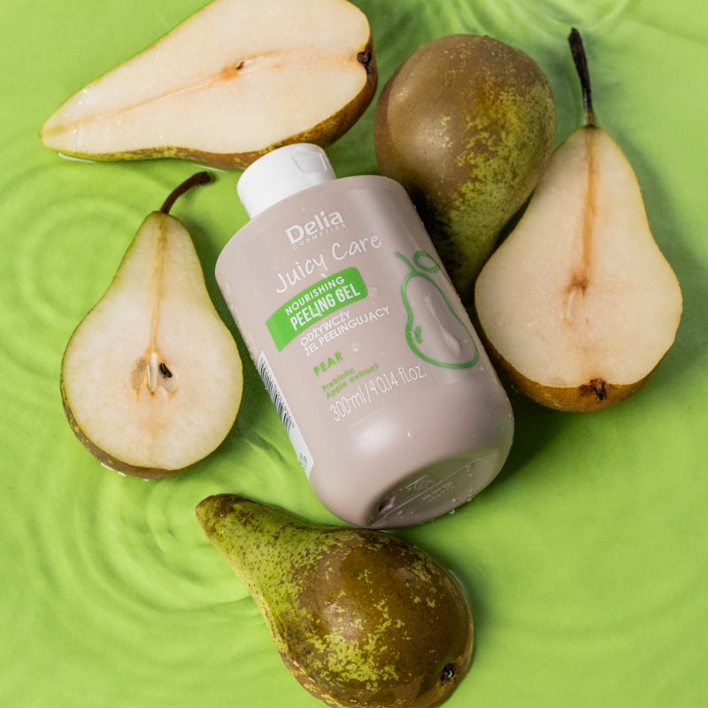 Delia Cosmetics Juicy Care Pear vyživující tělový peeling 300 ml (obrázek 3)
