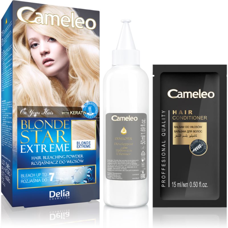 Delia Cosmetics Cameleo Blonde Star Extreme освітлююча пудра з кератином 25 гр