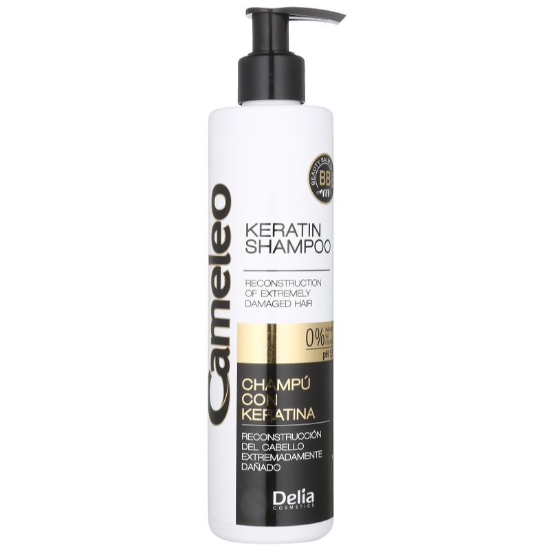 Delia Cosmetics Cameleo BB кератиновий шампунь для пошкодженого волосся 250 мл