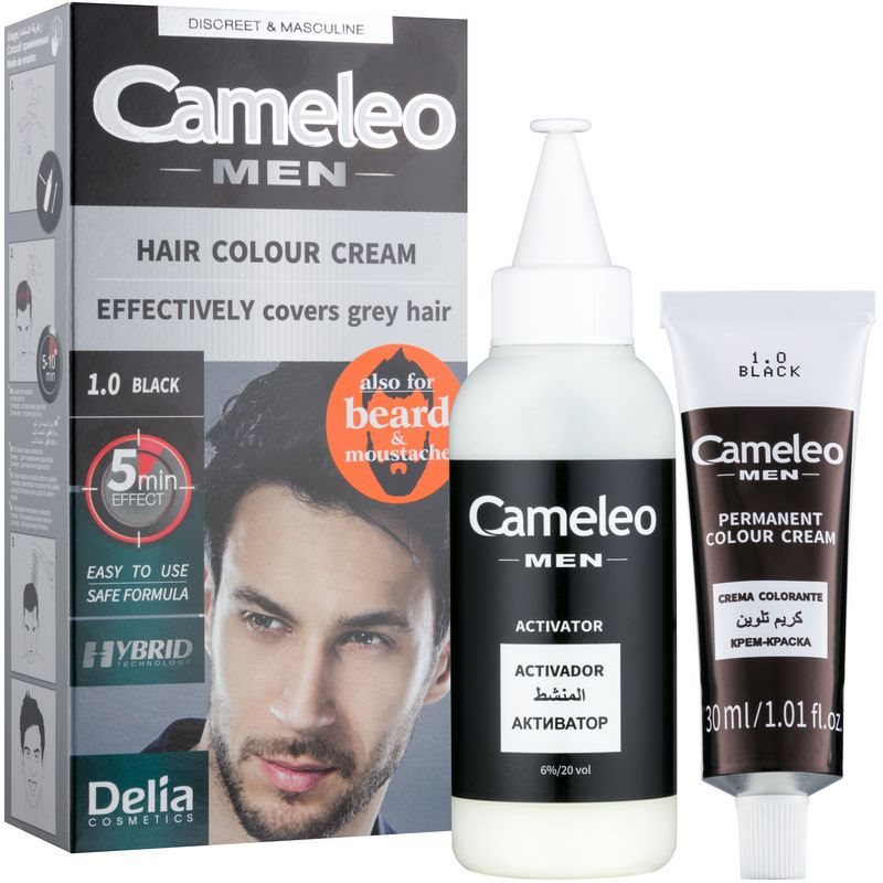 Delia Cosmetics Cameleo Men Hair Colour Shade 1.0 Black 30 Ml