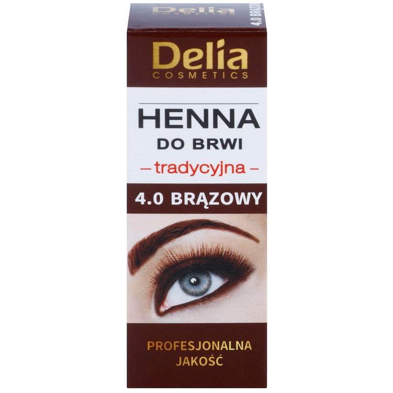 Delia Cosmetics Henna szemöldökfesték árnyalat 4.0 Brown 2 g + 2 ml
