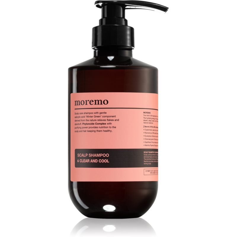 moremo Scalp Shampoo Clear And Cool hĺbkovo čistiaci šampón proti lupinám 500 ml