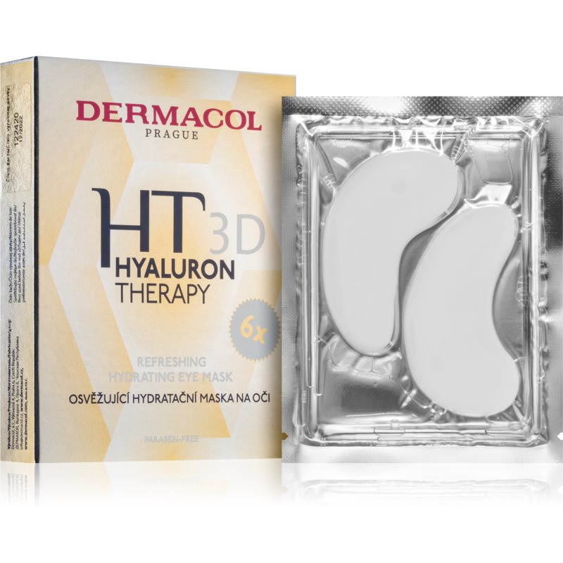 Dermacol Hyaluron Therapy 3D osvěžující hydratační maska na oči 6 x 6 g