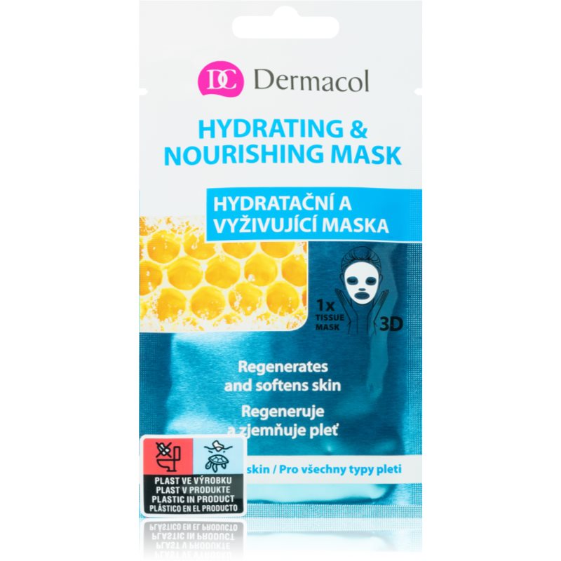 Dermacol Hydrating & Nourishing Mask текстильна 3D зволожуюча та поживна  маска 15 мл