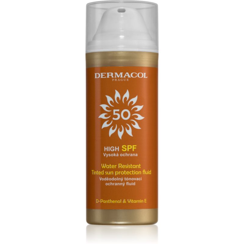 Dermacol Sun Water Resistant Waterproof Skin Toning Fluid With High Sun Protection SPF 50 50 Ml