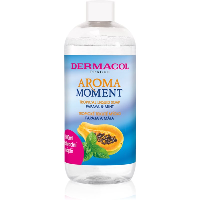 Dermacol Aroma Moment Papaya & Mint liquid hand soap refill 500 ml
