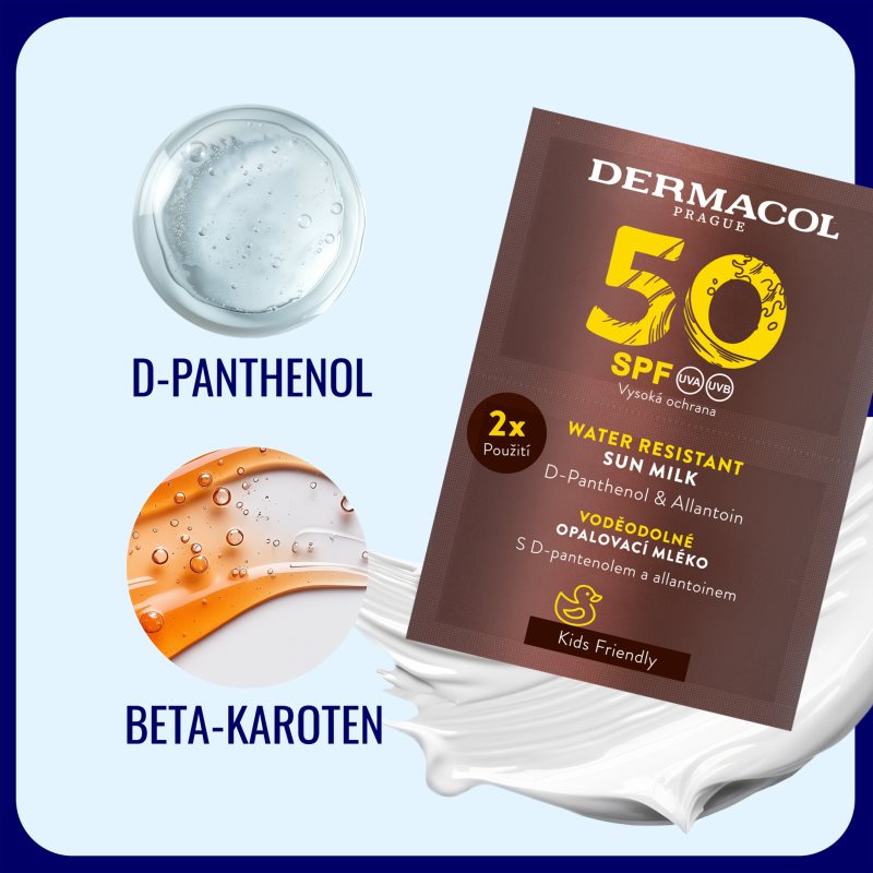 Dermacol Sun Water Resistant Water-resistant Sun Milk SPF 50 2x15 Ml