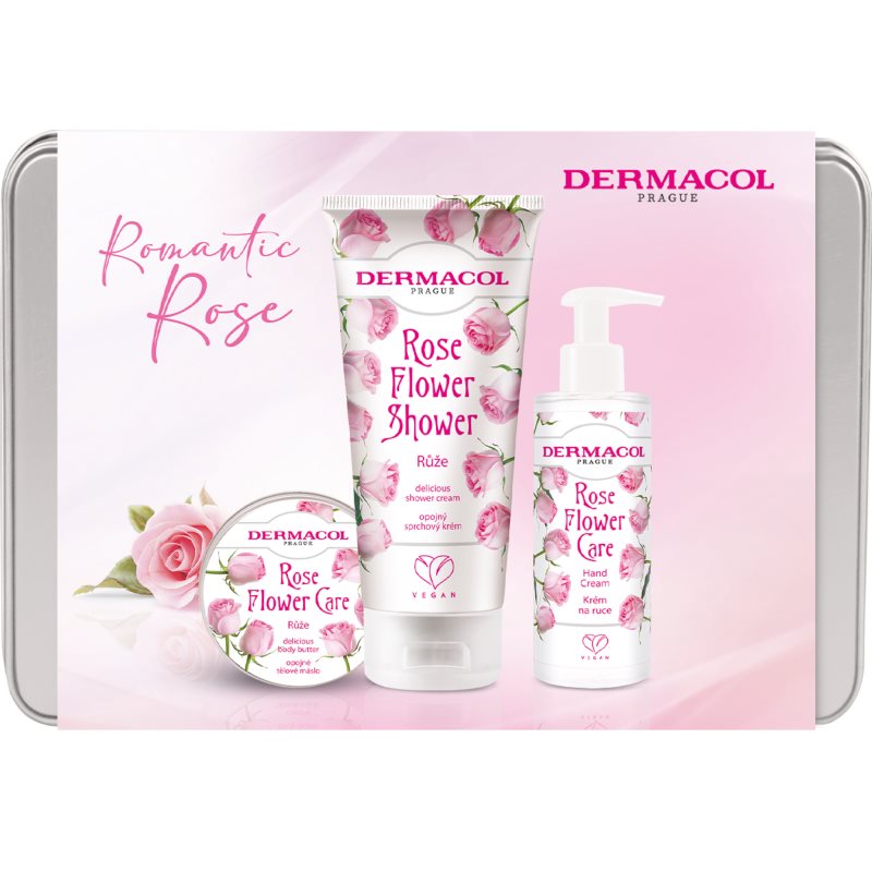 Dermacol Flower Care Rose dárková sada plechový box